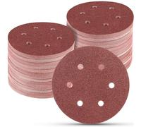 100 PCS 6 Inch Sanding Discs 40 Grit, 6 Hole Hook and Loop Sandpaper, Round Orbital Sand Paper Discs for Sander