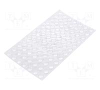 100 pcs : 7000052010 - Self-adhesive foot, H: 3.3mm, transparent, polyurethane,