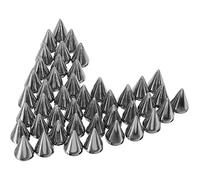 100 PCS 7mm x 10mm Leather Rivets Double Cap Rivet Tubular Metal Studs Cone Punk Spikes Crystal Diamond Inlay Rivet for DIY Leather Craft,Gun Color