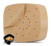 100 Pcs 8.5 inch Air Fryer Liners Paper Sheets by ASTER, Perforated Air Fryer Liners/Steaming Parchment Liner, Air Fryer Accessories, Non-Stick Steaming Mat for Baking Cookies, Cooking, Bamboo Steamer