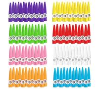 100 pcs 8 Colors Plastic Kazoos Musical Instruments for kids, Operation Christmas Child Shoebox Bulk Items, Perfect for Fun Gathering & Gift Price Party Favor Gift Bag Fillers