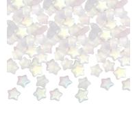 100 Pcs 8mm Frosted Glass Star Beads Colorful Star Shaped Crystal Beads AB Color Spacer Bead Cute Friendship Bracelet Bead for DIY Craft