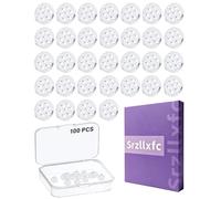 100 Pcs 8mm High Borosilicate Glass Screens for Pipes and Bowls, Glass Screen Filters with 7 Honeycomb Holes, Premium Quality Durable Reusable, Easy to Clean