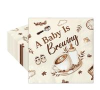 100 Pcs A Baby is Brewing Baby Shower Paper Napkins