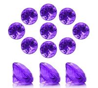 100 PCS Acrylic Diamond Gems, Purple Acrylic Diamonds 1 Inch Acrylic Gemstones Vase Filler Fake Gems Plastic Gems for Home Table Scatters Party, Event, Wedding, Arts & Crafts, Birthday Decorations