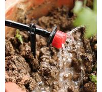 100 Pcs Adjustable Dripper Set for Reliable Irrigation in Large Garden Spaces (red)