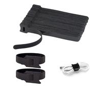 100 PCS Adjustable Reusable Black Cable Straps, Reusable Cable Ties, Durable Hook and Loop Cable Ties for Organizing Cords, Wires, Cables, Eco-Friendly and Versatile Solutions for Home and Office Use