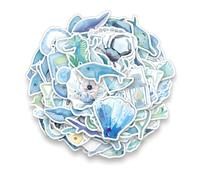 100 Pcs Aesthetic Stickers and Cute Stickers, Ocean Theme Waterproof Decals, Self-Adhesive and Fade-Resistant, for Teens, Adults, Craft Lovers, Use on Water Bottles, Laptops, Scrapbooking