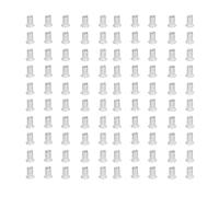 100 Pcs Aluminum Flange Rivet Nuts, Threaded Inserts with Anti - Rust Resistance, Flat Head Rivet Nut for Sheet Metal Pipe Assembly in Automotive Aviation