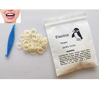 100 Pcs Amber Elastic Rubber Bands Braces 5/16 Medium Force 3.5oz Dental Orthodontic Latex Bands Dentist Great for Dreadlocks, Braids, Top Knots Free Placers