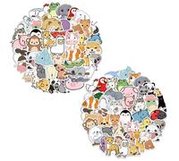 100 PCS Animal & Anime Stickers, Vinyl Waterproof Decals for Kids Adult Teens Girls Boys, Aesthetic Kawaii Cute Sticker Pack for Scrapbook Water Bottle Skateboard Laptop Wall Classroom Car Luggage