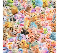 100 Pcs Animal Stickers for Children, Cute Realistic Stickers for Scrapbooking, Preppy Funny Waterproof Sticker for Water Bottle, Suitcase, Laptop, Computer, Notebook, Guitar, Skateboard