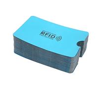 100 Pcs Anti Scan Card Sleeves, Foil RFID Blocking Card Protector, Snug Fit Magnetic Theft Protection Sleeve with Aluminum Shielding for Credit Cards, ID, Bank Cards (Blue)