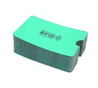 100 Pcs Anti Scan Card Sleeves - Foil Shield Against Electronic Theft & Magnetic Damage, Snug Fit for Credit Cards, ID and Travel Passes (Green)