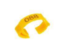 100 Pcs Anti-shedding Adjustable Buckle Poultry Foot Ring Laser Print Digital Label Chicken Duck Pigeon Leg Tag Identification for Chickens, Ducks, Hens, Poultry(Black)