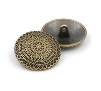 100 Pcs Antique Silver Copper Metal Button Retro Jeans Coat Jacket Button Clothes Decorative Buckle Accessories(Bronze,25 mm)