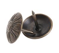 100 PCS Antique Upholstery Tacks, Mgoodoo Decorative Furniture Iron Tacks Thumb Tacks Push Pins, Decorative Nails for Wood Furniture, Bronze Color