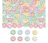100 Pcs Assorted Mixed Pastel Color Resin Daisy Flower Buttons, 2 Holes 15MM Floral Craft for Easter Sewing DIY Crafts Manual Button Painting,DIY Handmade Ornaments (Multicolor)