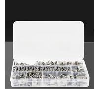 100 pcs Assorted Tin Nuts for Sheet Metal : M5 M6 M8 Sizes Compatible with Standard Metric Bolts and Screws