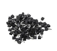100 PCS AWG 16/1.5mm² Wire Ferrules Insulated Copper Crimp Connectors, Twin Insulated Ferrule Crimp Pin Cord End Terminal for Electrical and Electronic Industry, Electrical Equipment (Black)