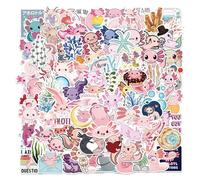 100 Pcs Axolotl Stickers, Kawaii Stickers Aesthetic, Waterproof Vinyl Cute Axolotl Stickers for Water Bottles, Laptop, Skateboard, Luggage, Scrapbook, Guitar