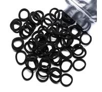 100 PCS Baby Hair Ties,Mini Seamless Black Hair Bands Soft Elastics Ponytail Holders Hair Ties for Girls and Kids, Small Seamless Hair Bands Elastic Ponytail Holders Toddler Hair Tie(Black)