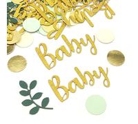 100 Pcs Baby Shower Confetti, Champaign Gold Table Confetti, Baby Shower Decorations for Baby, Gender Reveal, Jungle Birthday Decorations Y6-LYBBZX