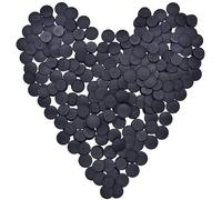 100 Pcs/Bag Black Buckle Plastic Button Accessories, Shoe Buttons Flat Shoe Charms Decorations, For Back Piece,Wristband Creative and Popular