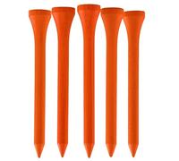 100 PCS Bamboo Golf Tees | Multiple Colours & Sizes | Eco Friendly & Sustainable Bamboo Golf Tees (70mm Neon Orange)