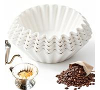100 Pcs Basket Filter Coffee Filters 80/200 mm Disposable Basket Coffee Filter Paper White Basket Coffee Filter Paper Round Coffee Filter Basket Filter Bags for Beem, Phillips, Cuisinart, Gastroback
