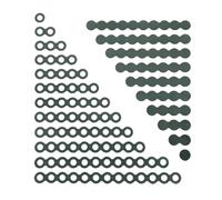 100 Pcs Battery Insulator Paper Rings, Green Hollow ket 17mm Outer 10mm Inner Diameter, 0.24mm Thick Wood Pulp and Cotton Pulp Washers for Battery Protection(M)