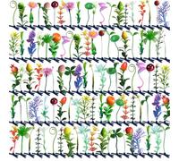 100 pcs Bean Sprout Hair Clip Funny Plant Hairpins Mixed Style Little Grass Hair Accessories Flower Fruit Sprouts Clips for Girls Women Party