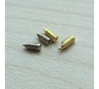100 Pcs Belt Tip Buckle Replacement Screw Gold For Sewing Leather Craft Zipper Swivel Clip