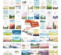 100 PCS Bible Verse Cards, 50 Delicate Designs Mini Prayer Cards Water-color Style Motivational Inspirational Quote Cards for Religious Christian Woman