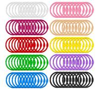 100 Pcs Binder Rings,30mm Metal Binding Rings, Colorful Loose Leaf Binders for Flash Cards, Index Cards,Book,Keychains,Book Rings Paper Rings Metal Ring for Home Office School, 10 Colors