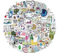 100 Pcs Biology Laboratory Stickers for Kids Teens Adults Boys Girls Gift,Stickers Pack for Laptop,Skateboard,Luggage,Car,Bike, Cup,Computer,Water Bottle Decor,Biology Vinyl Waterproof Sticker Decals