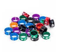 100 Pcs Bird Foot Bands, 6 mm Aluminum Alloy Open Bird Rings with White Numbers, Multicolor Identification Tags for Parrots and Finches, Adjustable Leg Markers for Small Birds