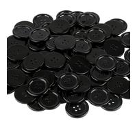 100 Pcs Black Buttons, 25mm 4 Holes Resin Buttons Round Buttons for Cardigans, Classic Children's Buttons for Crafting Buttons for Sewing, Buttons for Coats Arts Knitting DIY Painting Handmade