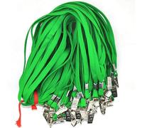 100 Pcs Black Lanyards Neck Lanyard Flat Neck Lanyard with Clip Lanyards for Teachers Students and Event Staff