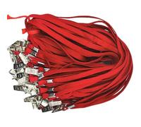 100 Pcs Black Lanyards Neck Lanyard Flat Neck Lanyard with Clip Lanyards for Teachers Students and Event Staff