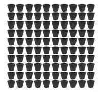 100 Pcs Black Plastic Garden Pots for Home Gardening, Provides Strong Ventilation (5 * 5cm)