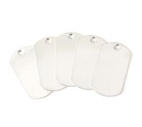 100 pcs Blank Dog Tags Stainless Steel Military Spec Matte Finish Rolled Edge Backing