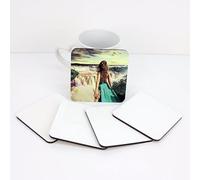 100 Pcs Blank Fridge Magnets, 50 X 50 mm Square Fridge Magnets Sublimation, DIY Decorative Magnets for Advertising Gift Whiteboard Office Calendar Kitchen Home Decor