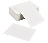 100 Pcs Blank Message Paper, A6 Greeting Cards, 350gsm Kraft Paper Craft Cardboard, 15x10 cm Message Word Card, Small Cardstock for DIY Graffiti Birthday Banquets Christmas (White)