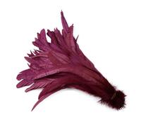 100 Pcs Blue Carnival Rooster Tail Feathers 25-30 Cm 30-35 Cm for Crafts Headdress Party Clothing Decor Wine 30-35cm 100Pcs
