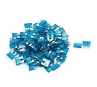 100 Pcs Blue Plasic Housing Mototrcycle Car Medium Size Blade Fuse 15A Protected circuits