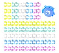 100 Pcs Bobbin Holder Clips for Bobbin Thread, Bobbins Thread Holder Sewing Supplies for Spools in Vibrant Colors, Bobbins Organizer for Seamstresses, Quilters and Craft Enthusiasts