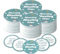 100 Pcs Boho Rainbow Morning Meeting Chips Classroom Question Idea Cards for Students Teachers Conversation Starter Cards for School Supplies Icebreaker Activity Improve Communication Listening Skills