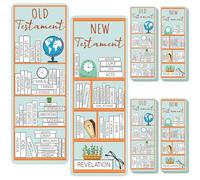 100 Pcs Books of the Bible Bookmarks Bible Book Tracker Old and New Testament Reading Page Markers Christian Scripture Study Supplies for Women Men
