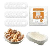 100 Pcs Bread Banneton Liner, 21" Banneton Bread Proofing Basket Non Woven Liners,Bread Proofing Cover, Elastic Banneton Basket Liner, Sourdough Bread Baking Supplies